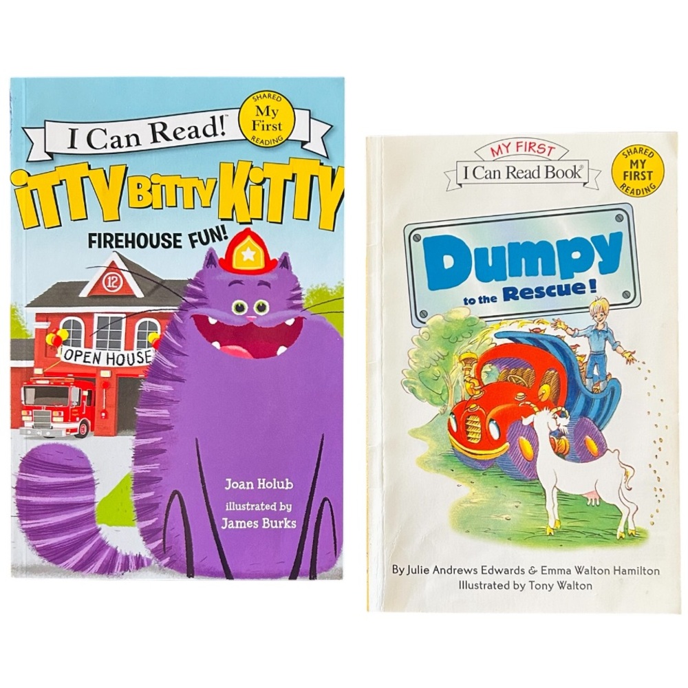 ✅ 5 for $25 - Itty Bitty Kitty Firehouse Fun! & Dumpy to the Rescue! Books, Two